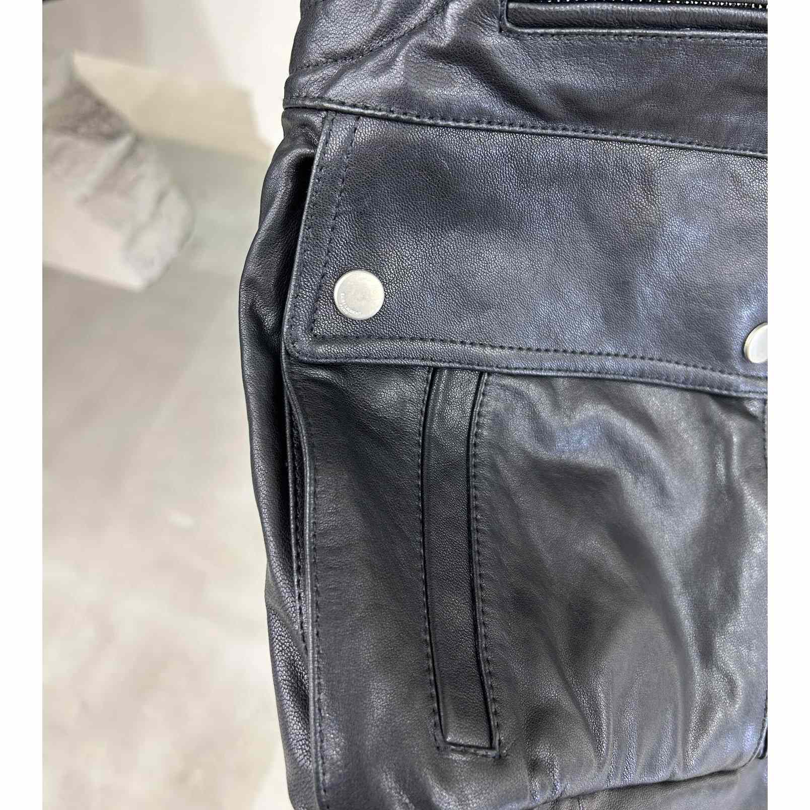 Saint Laurent Biker Jacket In Vintage Crinkled Lambskin - DesignerGu