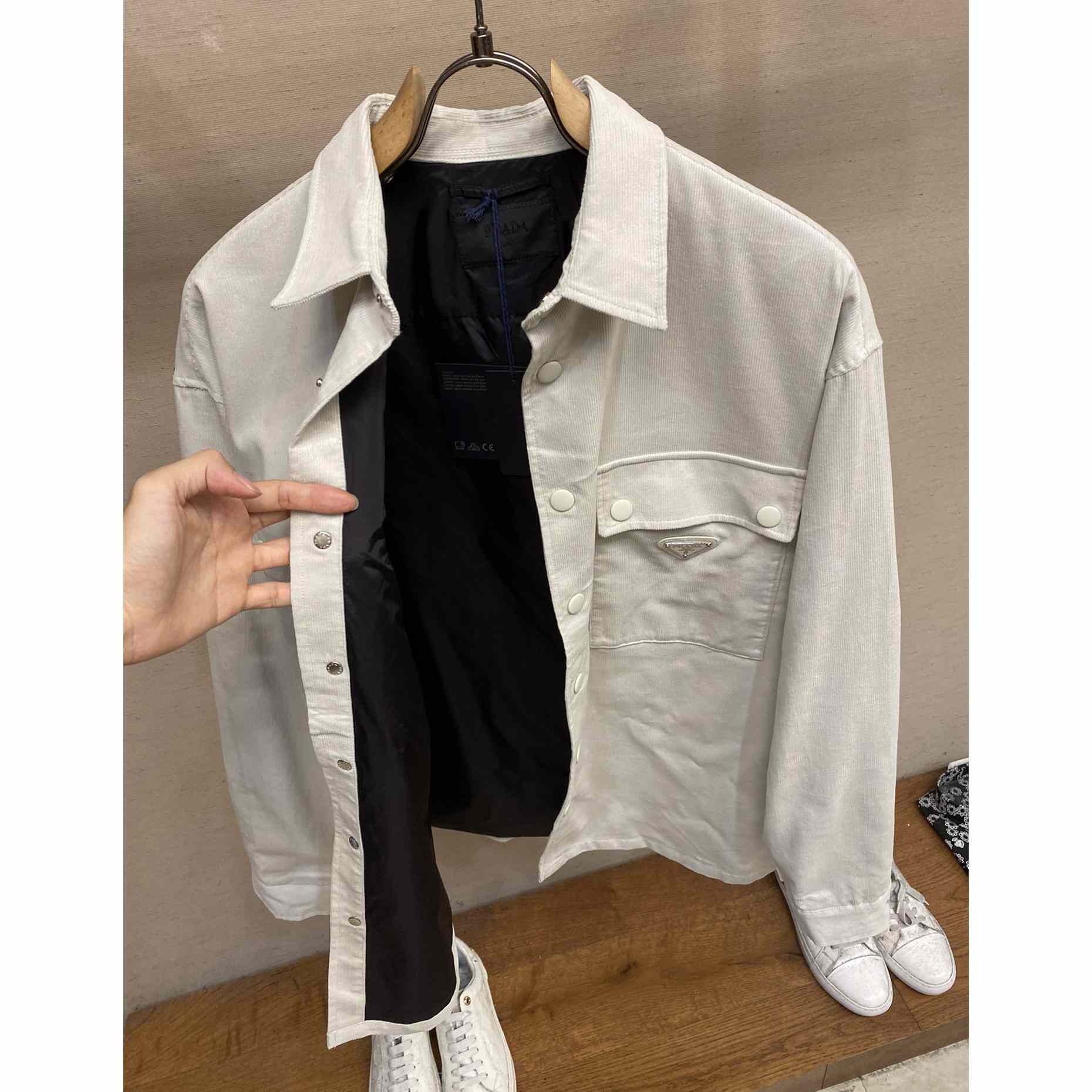 Prada Pinwale Corduroy Shirt - DesignerGu