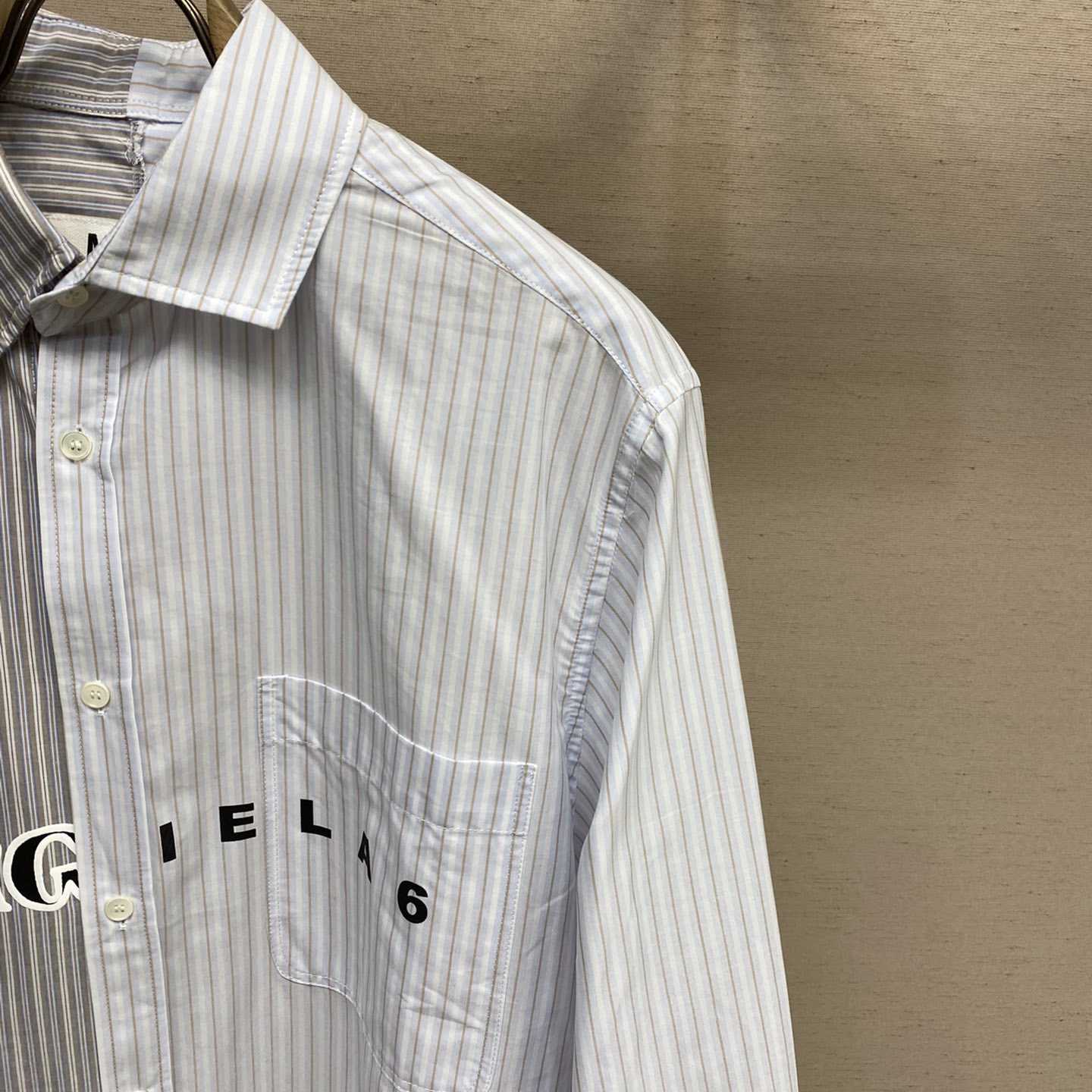 Maison Margiela Logo-print Asymmetric Shirt - 