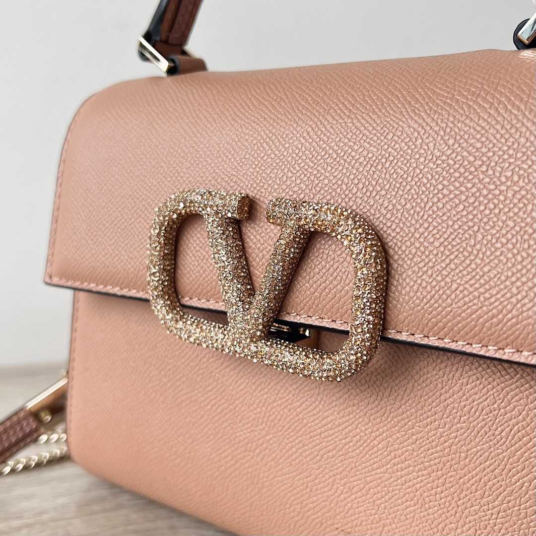 Valenti Small VSLING Handbag With Jewel Embroidery - DesignerGu