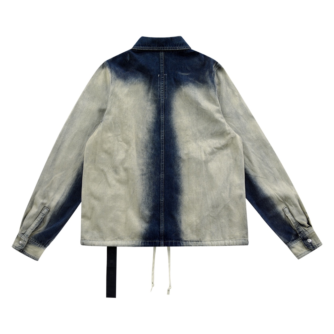 Rick Owens Drkshdw Faded Denim Jacket - 