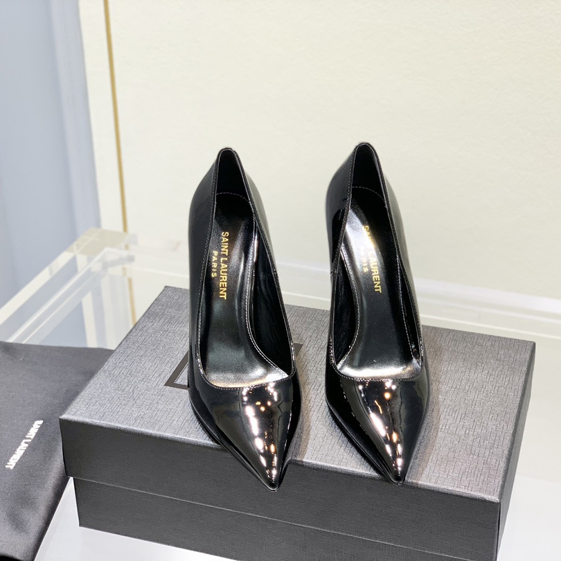 Saint Laurent Logo-heel Leather Pumps - 