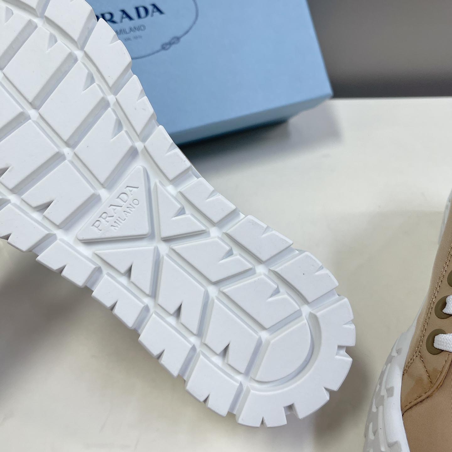 Prada Double Wheel Nylon Gabardine Sneakers - 