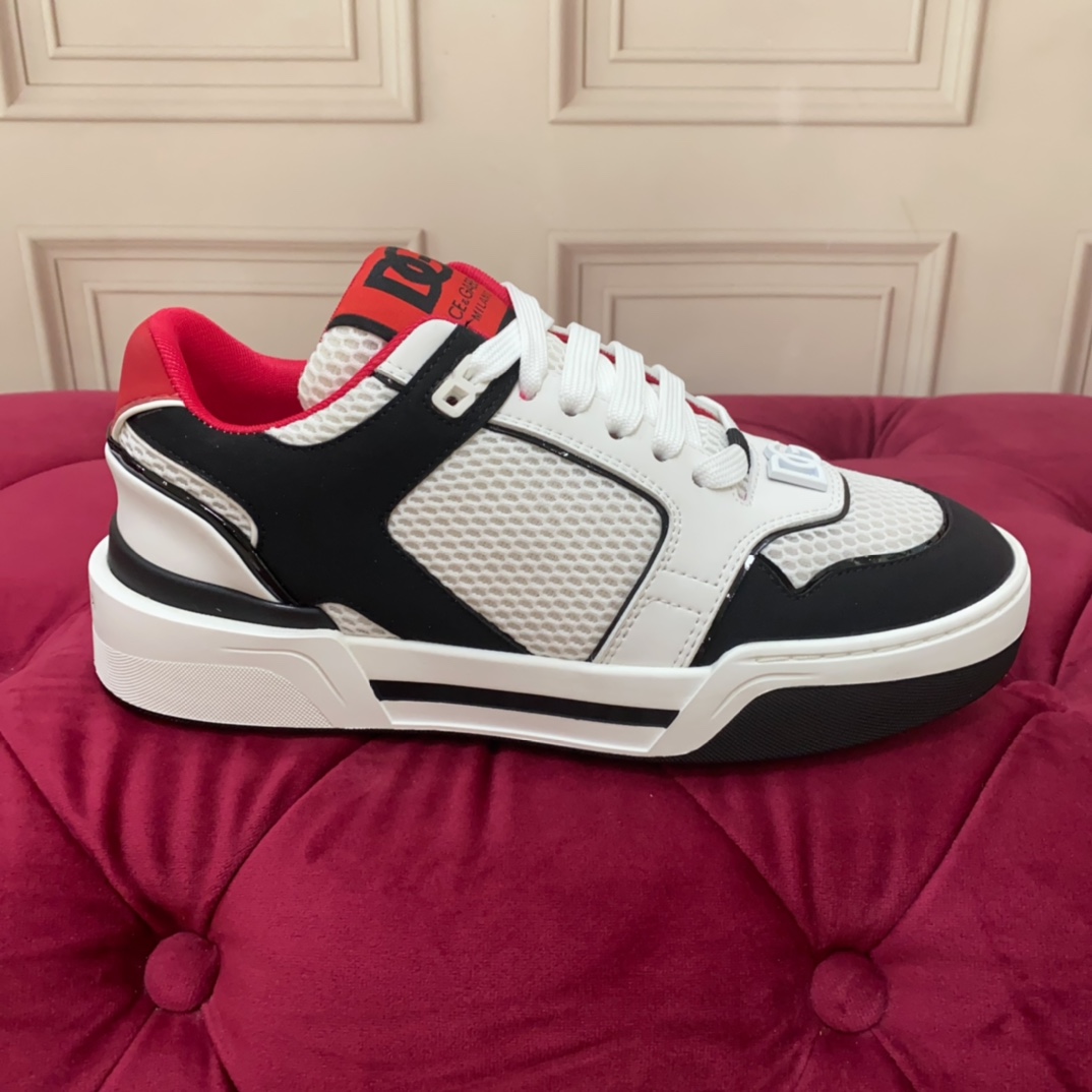 Dolce & Gabbana Mixed-material New Roma Sneakers - 