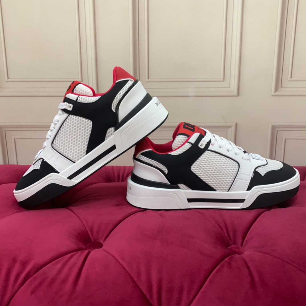 Dolce & Gabbana Mixed-material New Roma Sneakers - 