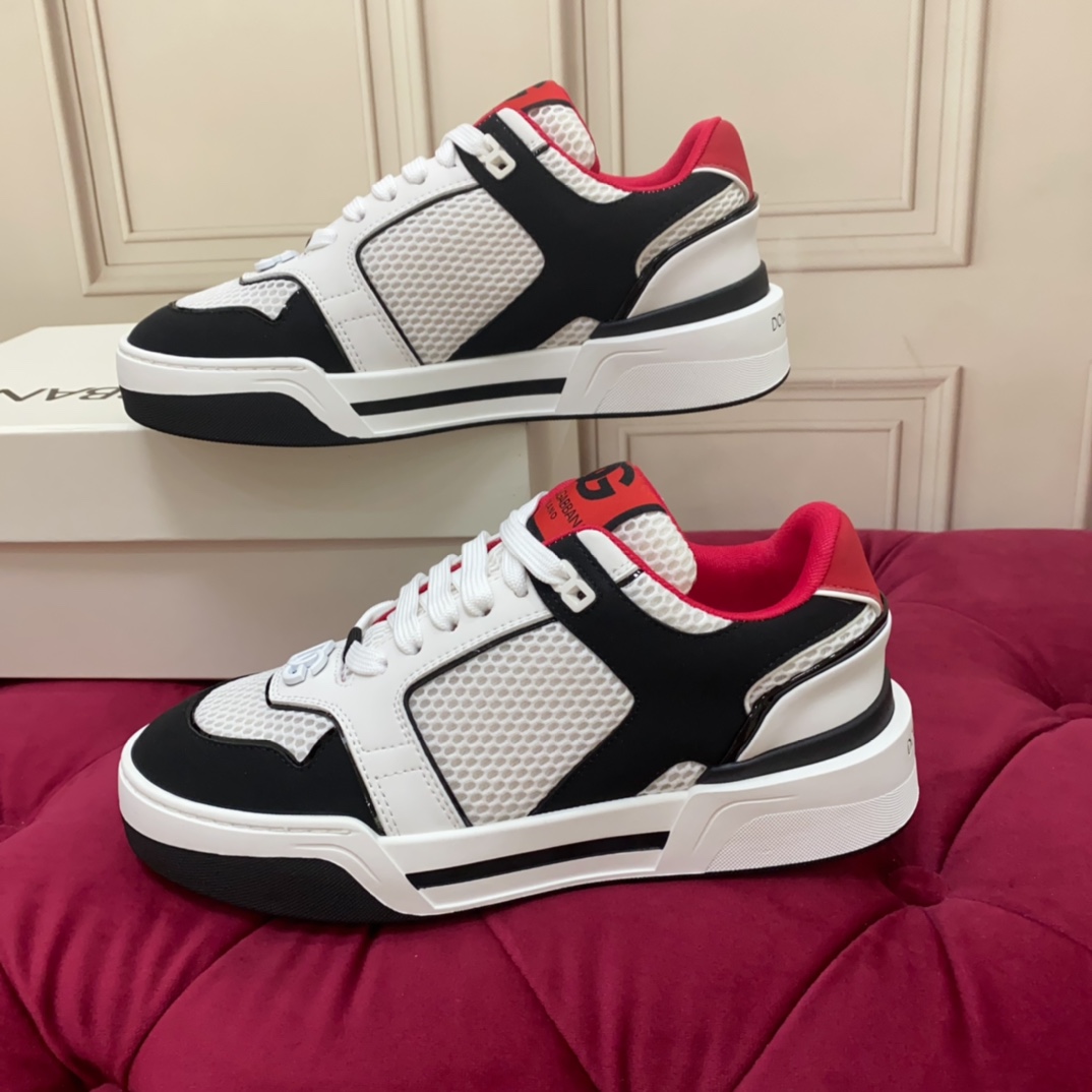 Dolce & Gabbana Mixed-material New Roma Sneakers - 