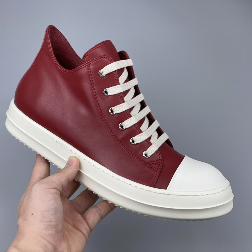 Rick Owens Low-Top Leather Sneakers - 