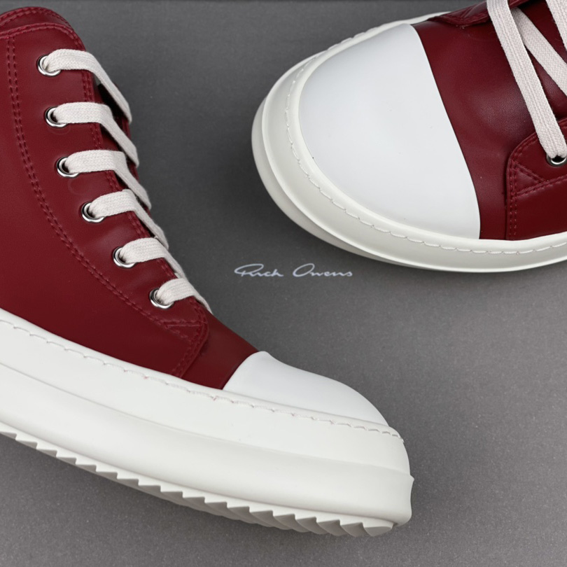 Rick Owens Low-Top Leather Sneakers - 