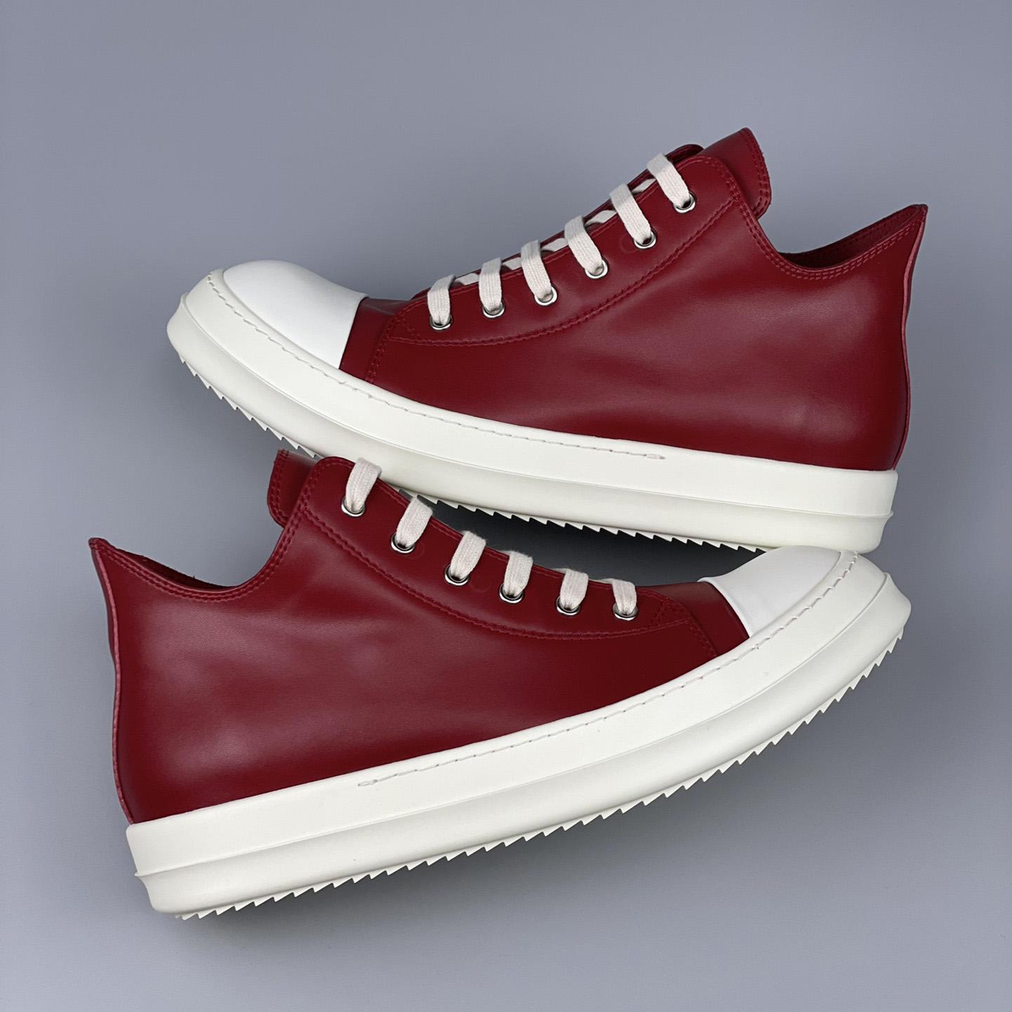 Rick Owens Low-Top Leather Sneakers - 