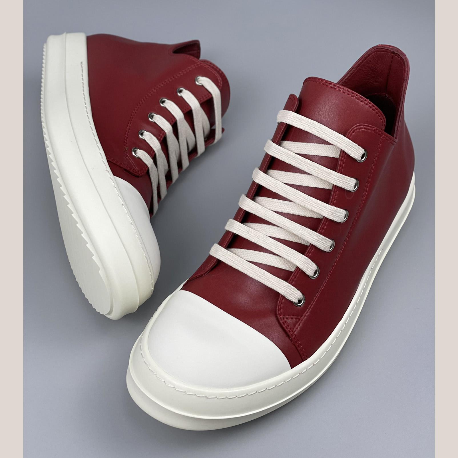 Rick Owens Low-Top Leather Sneakers - 