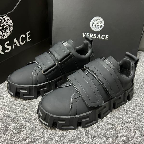 Versace Greca Labyrinth Chunky Leather Sneakers - 