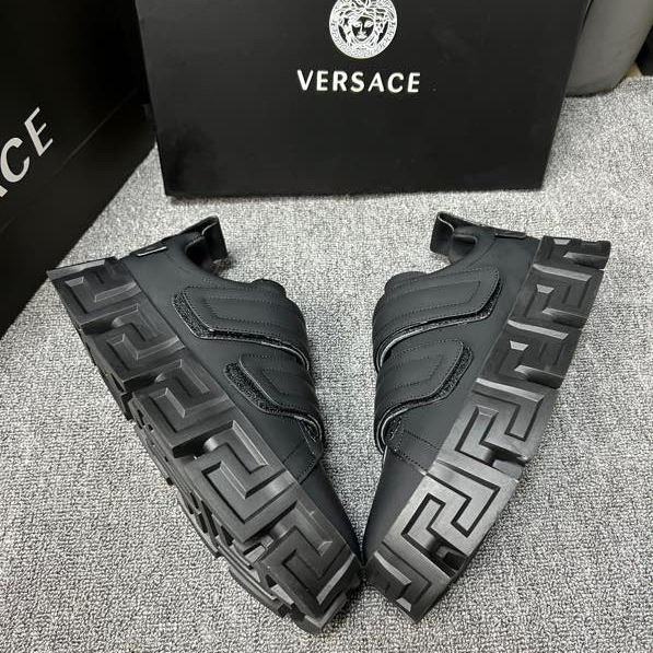 Versace Greca Labyrinth Chunky Leather Sneakers - 