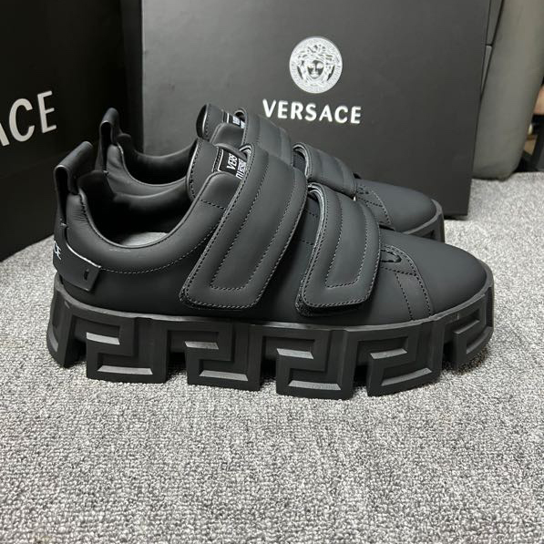 Versace Greca Labyrinth Chunky Leather Sneakers - 
