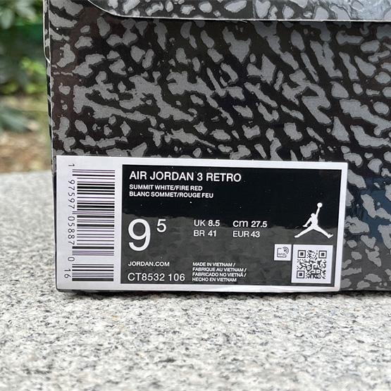 Air Jordan 3 “Cement Grey” Basketball Shoes      CT8532-106 - 