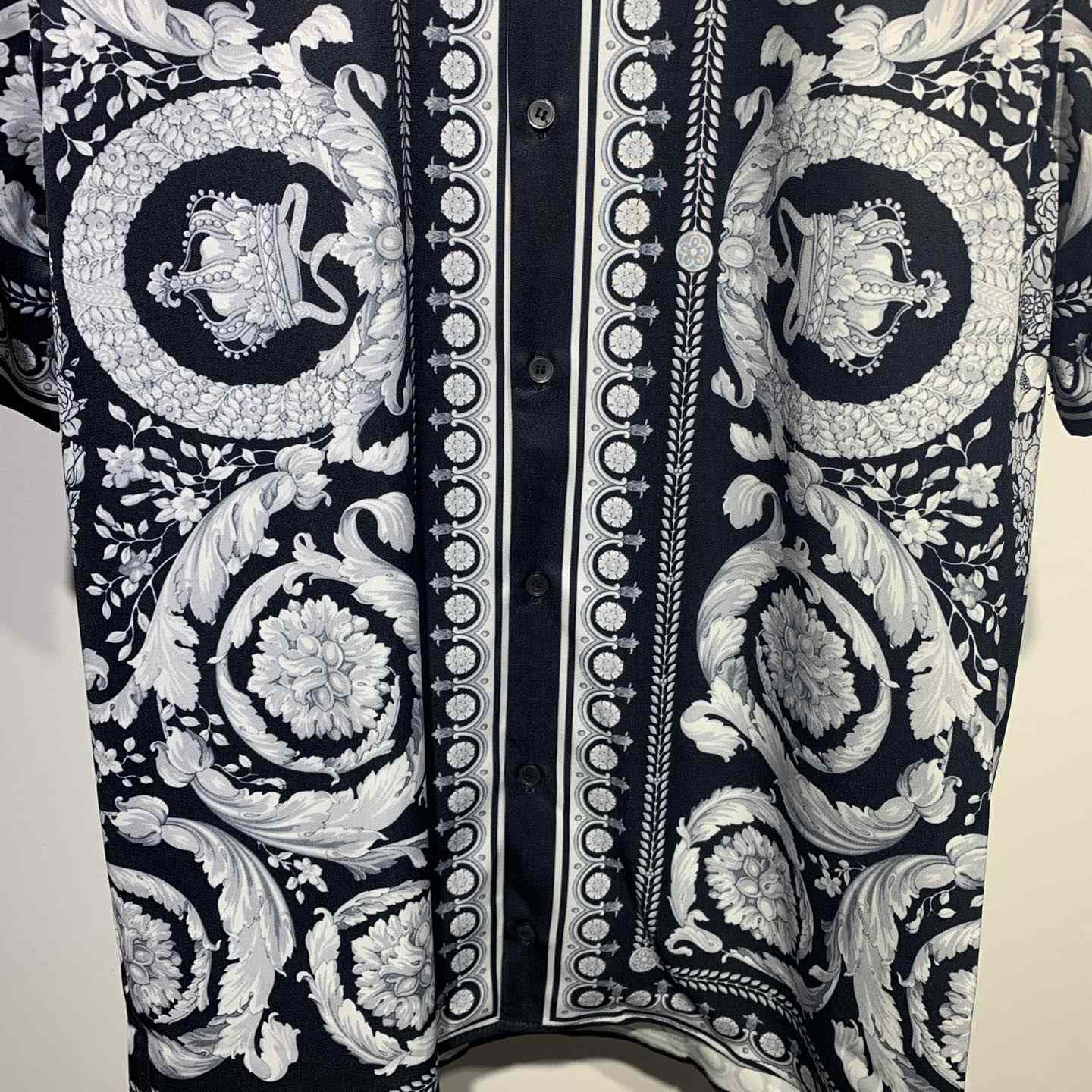 Versace Barocco Print Silk Shirt - 