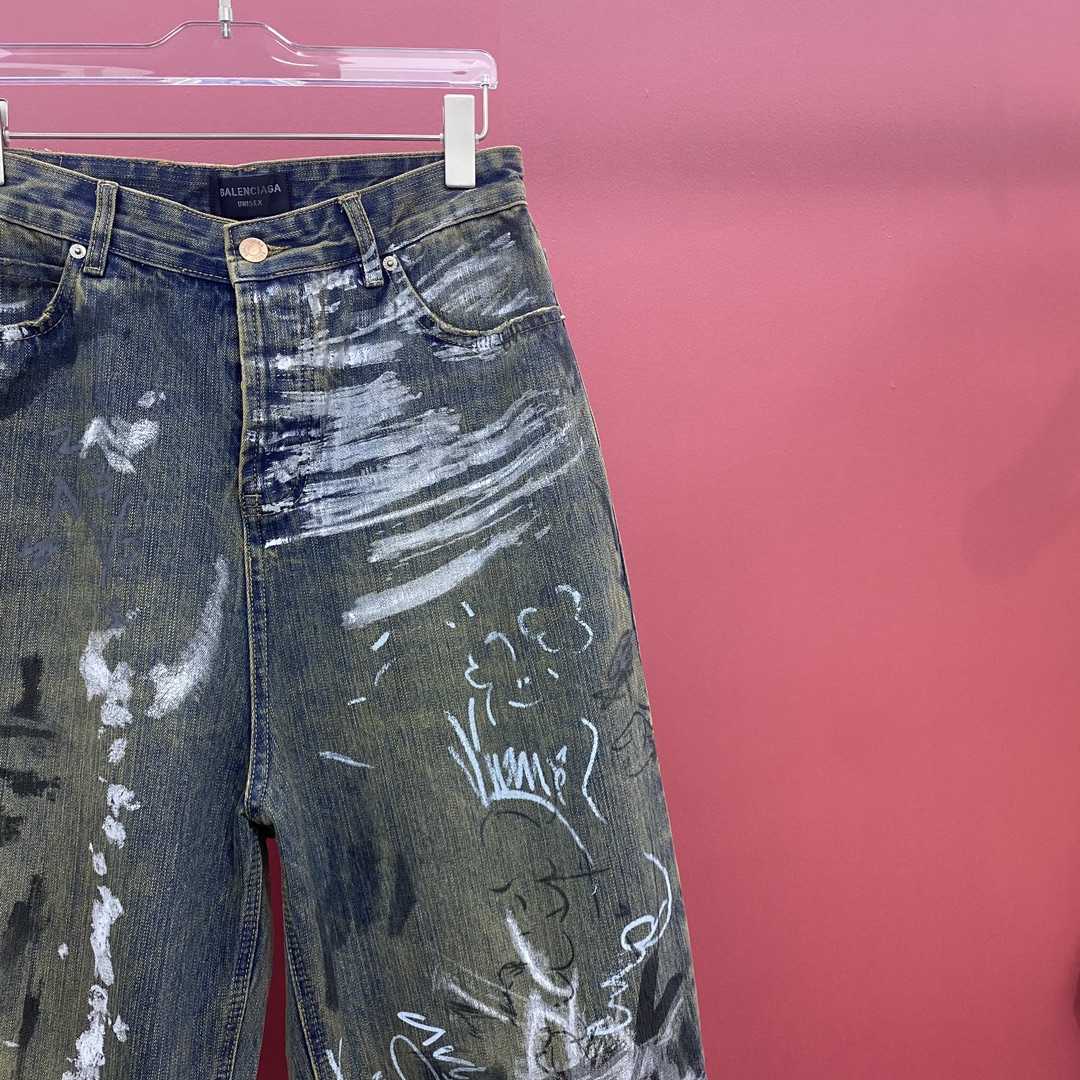 Balenciaga  Graffiti Baggy Jeans - 