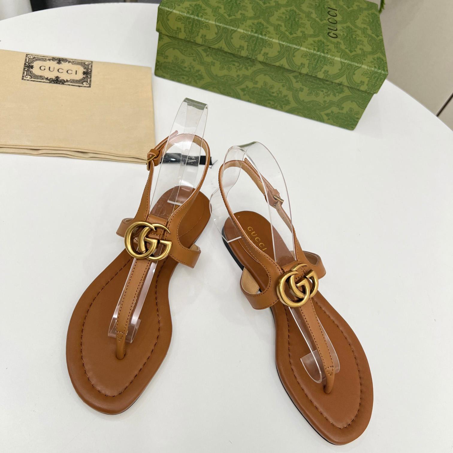 Gucci Women's Double G Thong Sandal - 