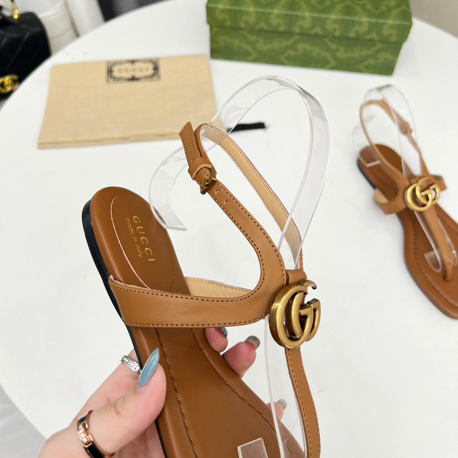 Gucci Women's Double G Thong Sandal - 