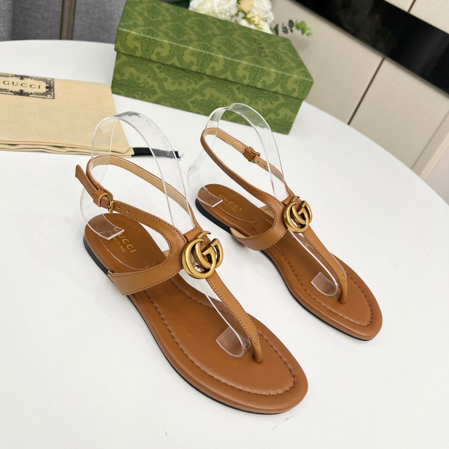 Gucci Women's Double G Thong Sandal - 