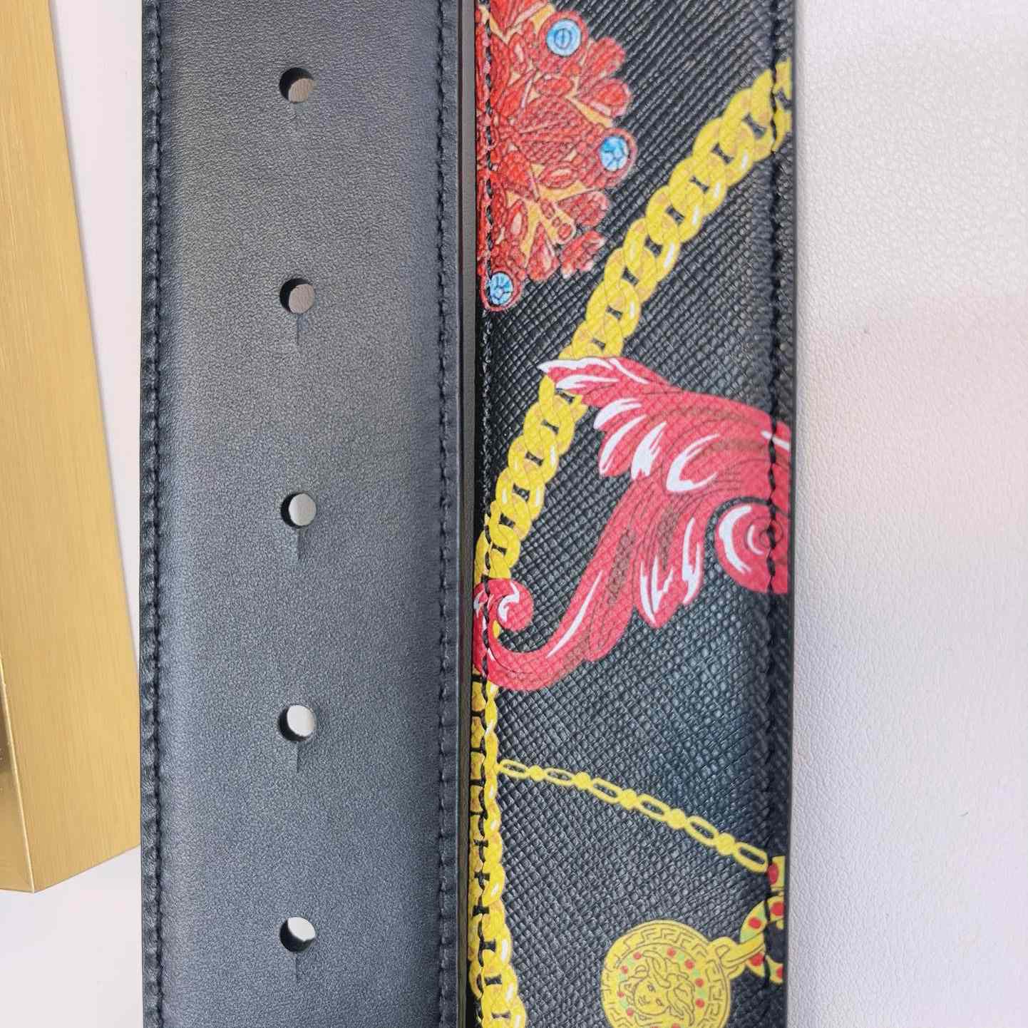 Versace Reversible Barocco Leather Belt  40mm - 