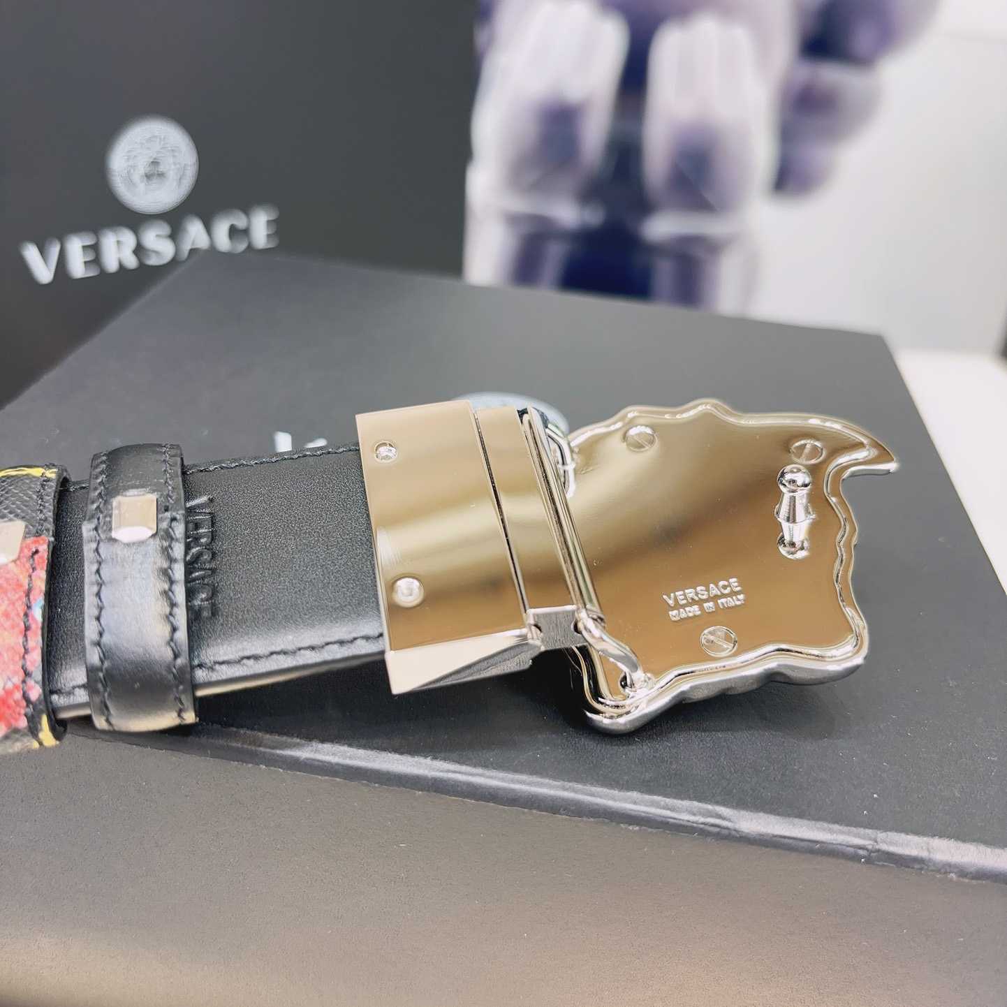 Versace Reversible Barocco Leather Belt  40mm - 