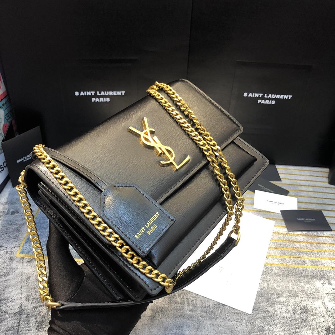 Saint Laurent Women Sunset Medium Leather Shoulder Bag （22x8x16 cm） - 
