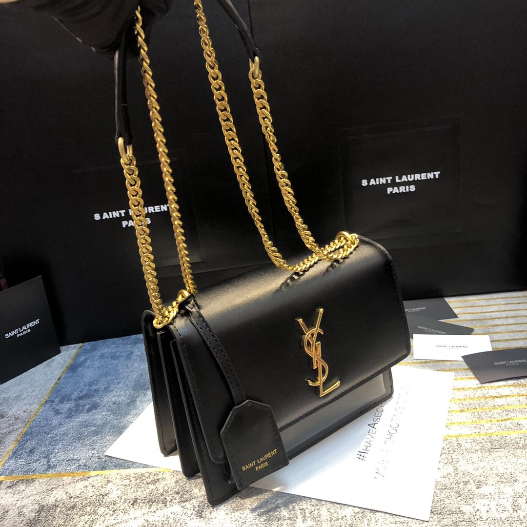 Saint Laurent Women Sunset Medium Leather Shoulder Bag （22x8x16 cm） - 
