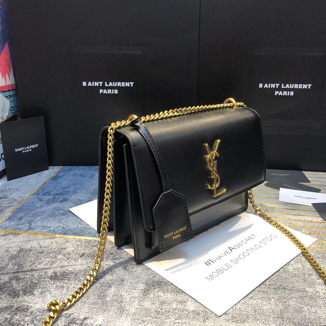 Saint Laurent Women Sunset Medium Leather Shoulder Bag （22x8x16 cm） - 