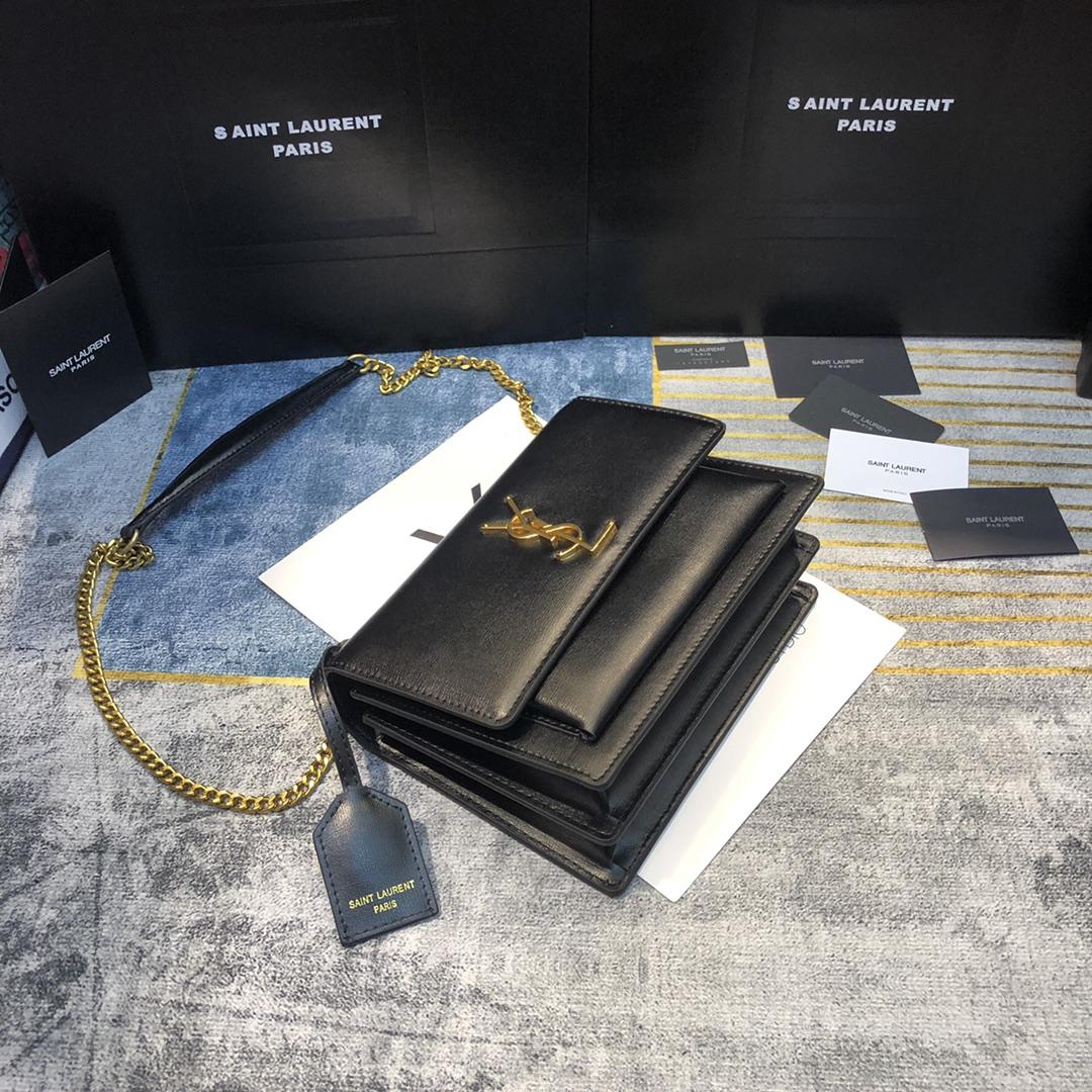 Saint Laurent Women Sunset Medium Leather Shoulder Bag （22x8x16 cm） - 