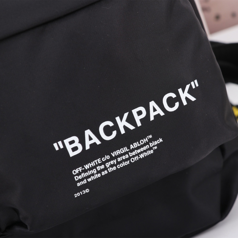 Off White Quote Nylon Backpack  （31×13×47.5cm） - 