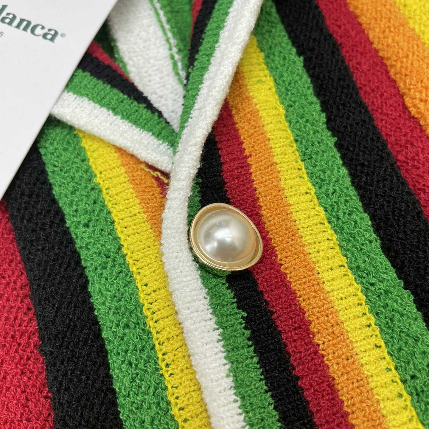 Casablanca Striped Towelling Shirt     D0041 - 
