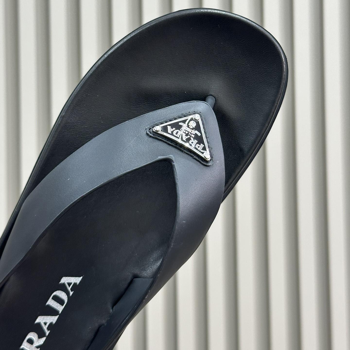 Prada Rubber Thong Sandals - 