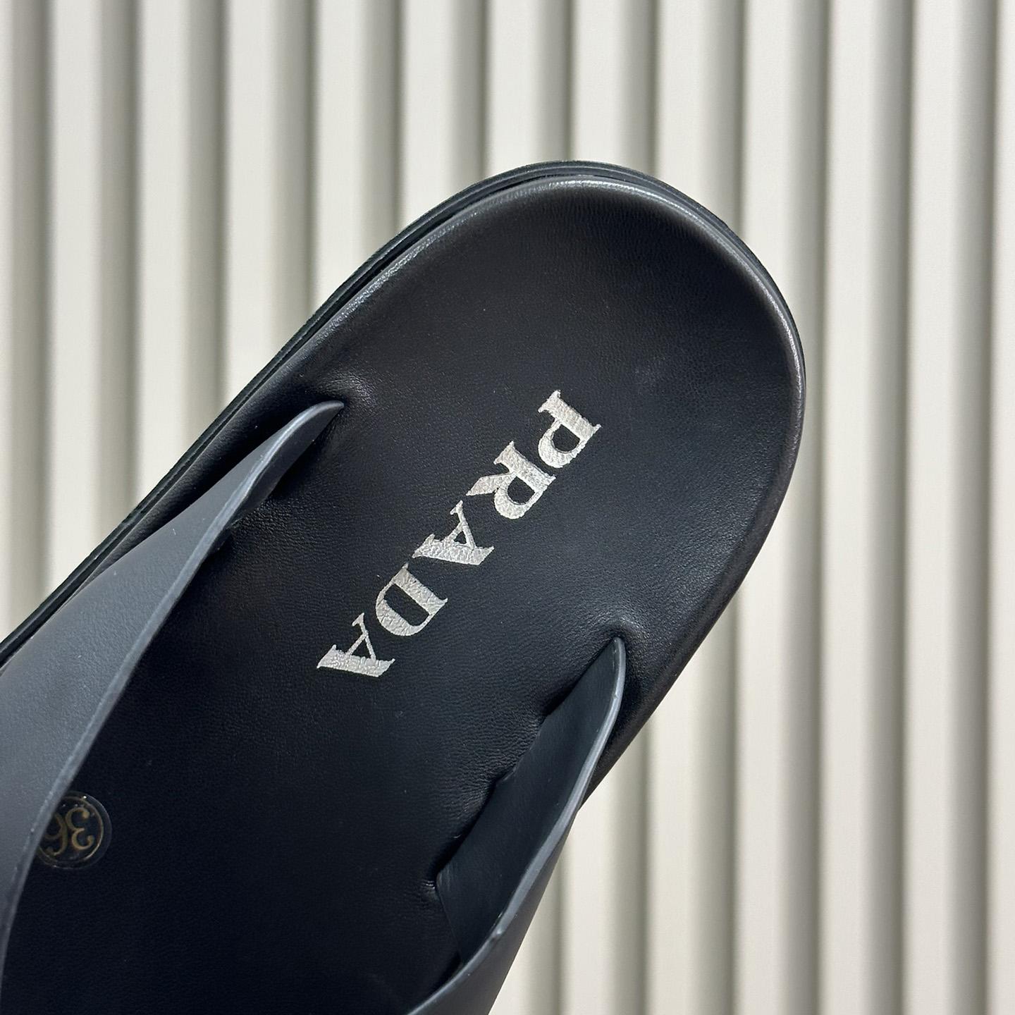 Prada Rubber Thong Sandals - 