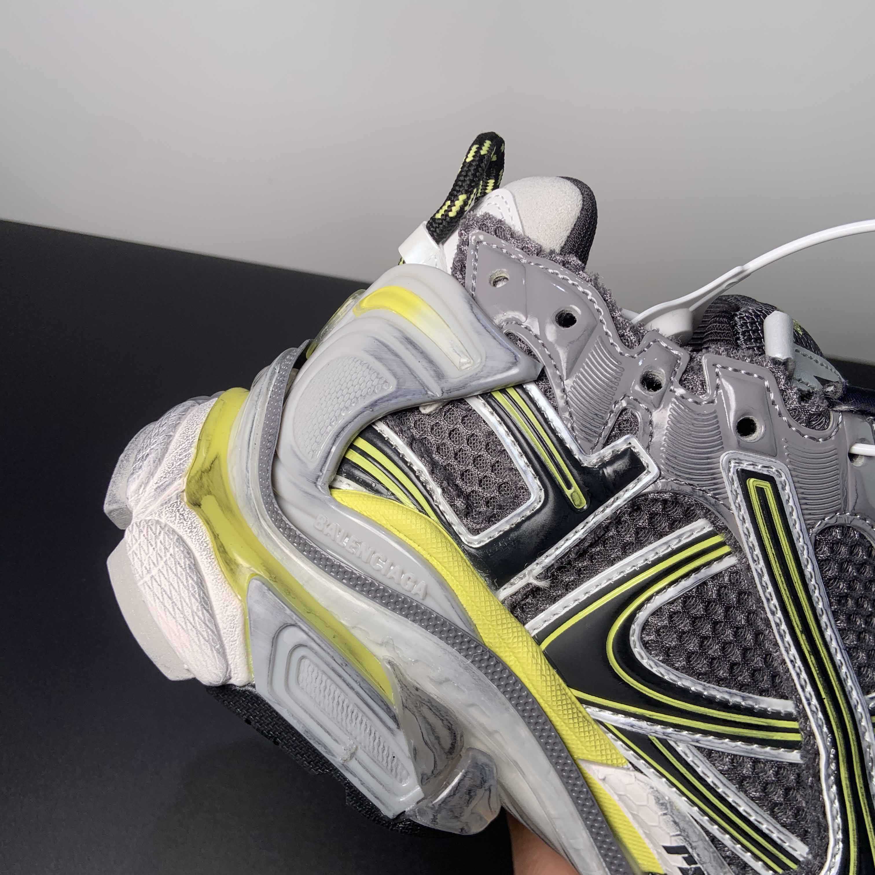 Balenciaga Runner Sneaker In Grey/Yellow And White - 