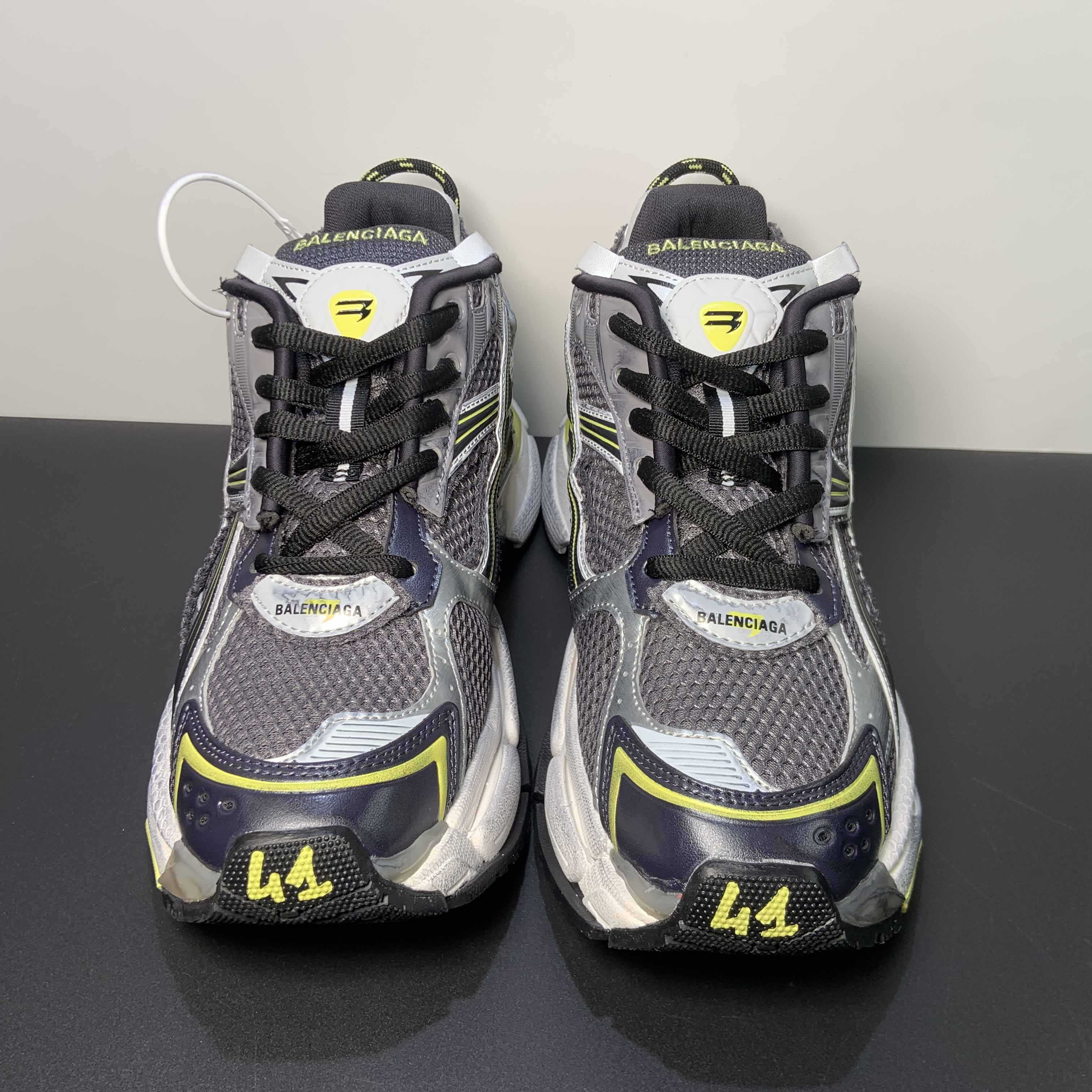 Balenciaga Runner Sneaker In Grey/Yellow And White - 