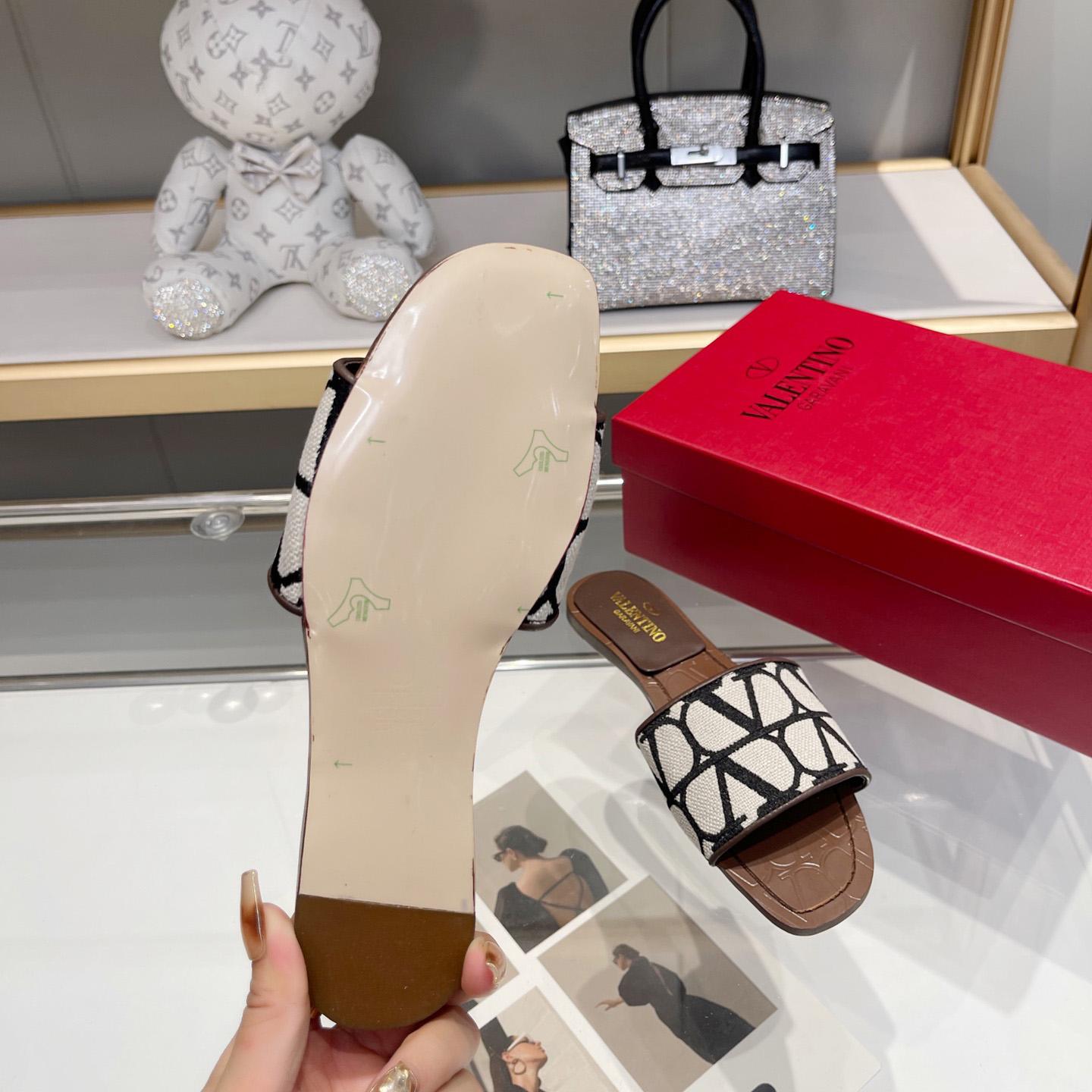 Valenti Garavani VLogo Toile Iconographe Slides - 
