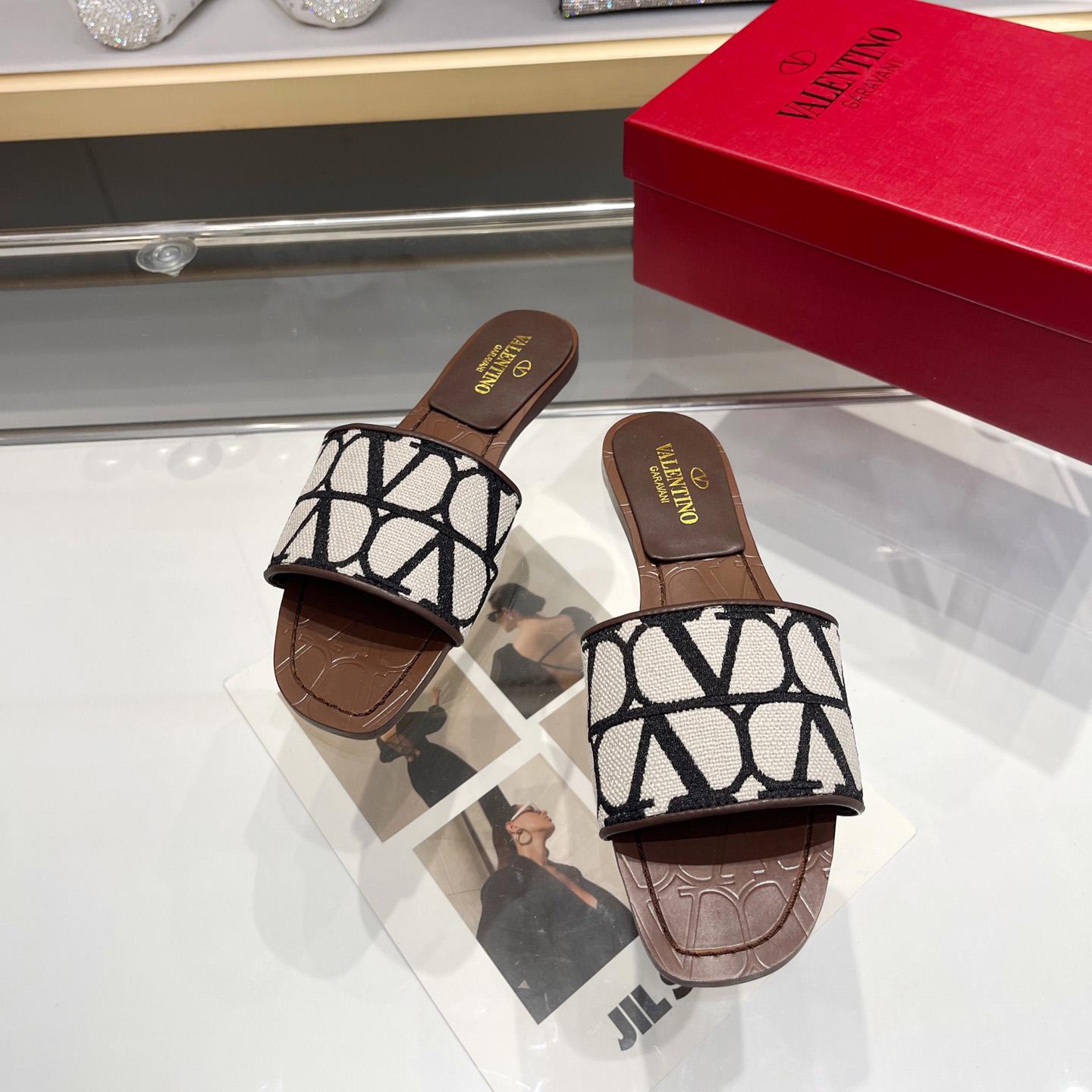 Valenti Garavani VLogo Toile Iconographe Slides - 