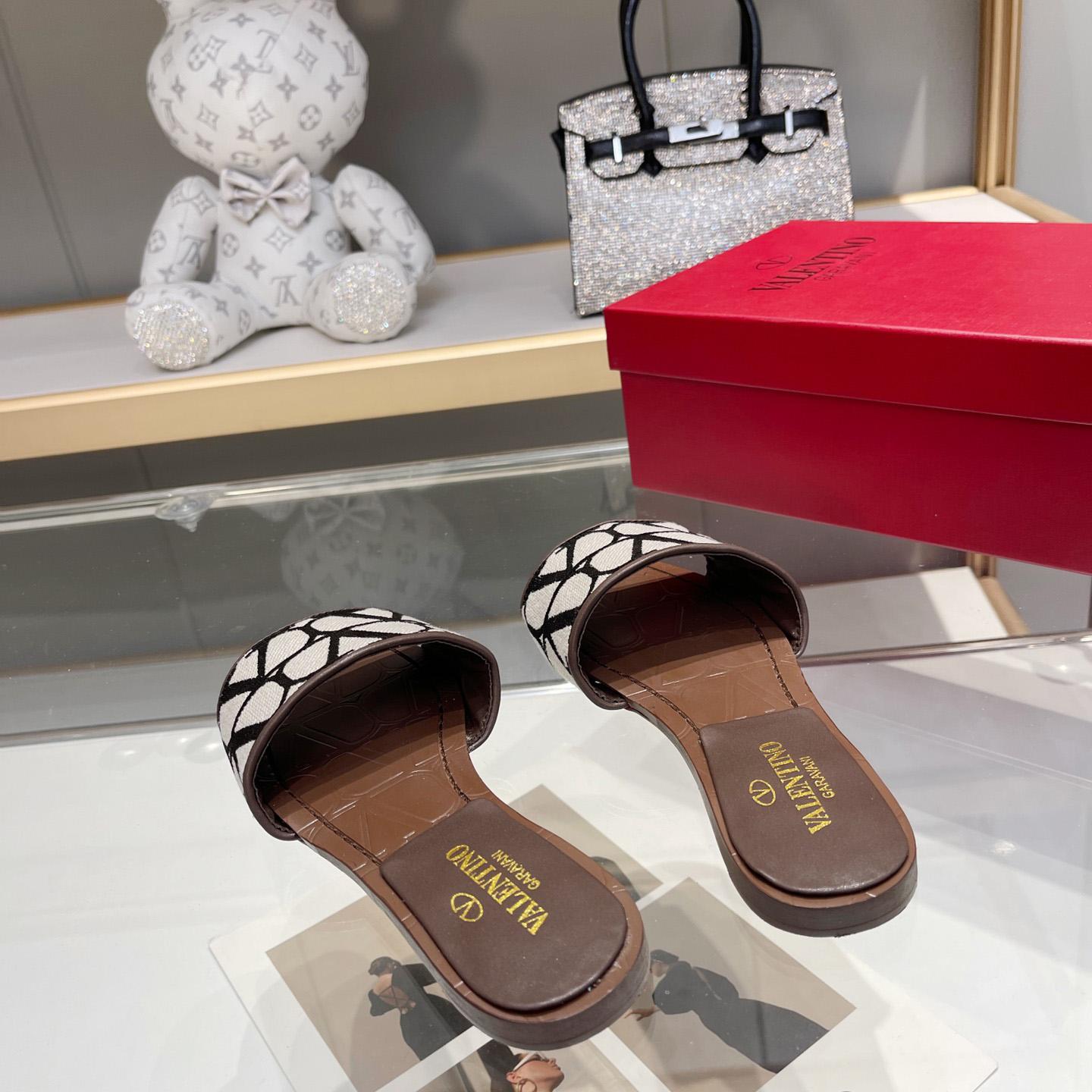 Valenti Garavani VLogo Toile Iconographe Slides - 