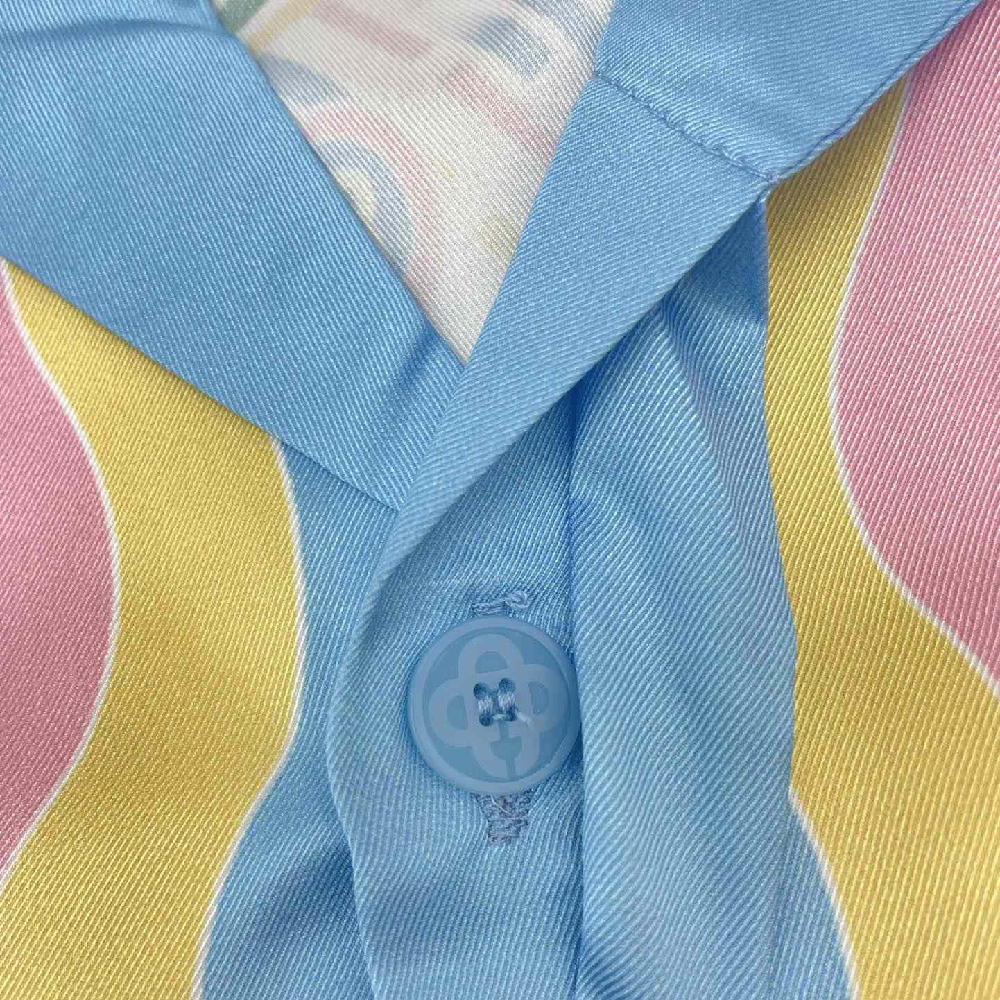 Casablanca Cuban Collar Short-Sleeve Shirt 'Ping Pong Print'   CA3465 - 