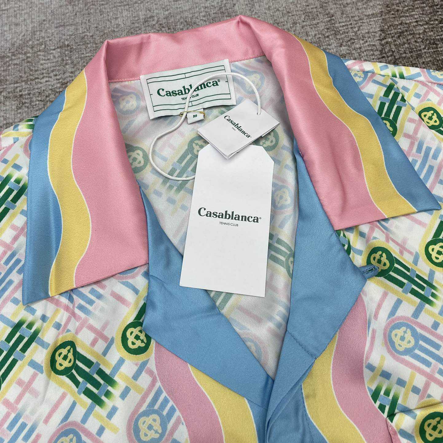 Casablanca Cuban Collar Short-Sleeve Shirt 'Ping Pong Print'   CA3465 - 