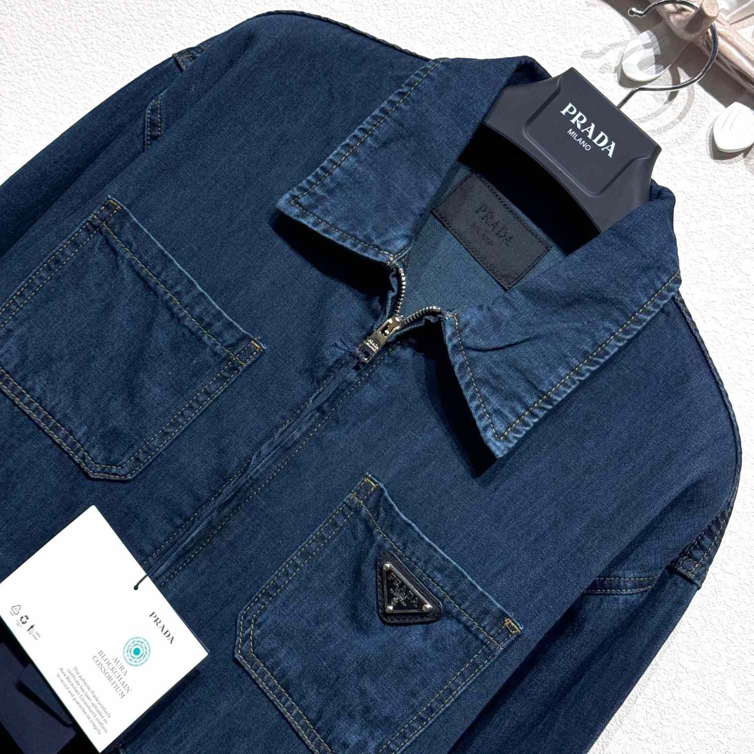Prada Light Denim Zipper Jacket  - 