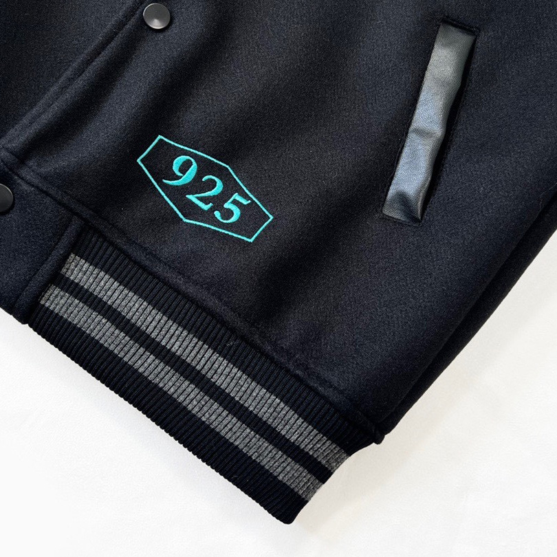 Tiffany And Co Nike Black Varsity Bomber Jacket - 