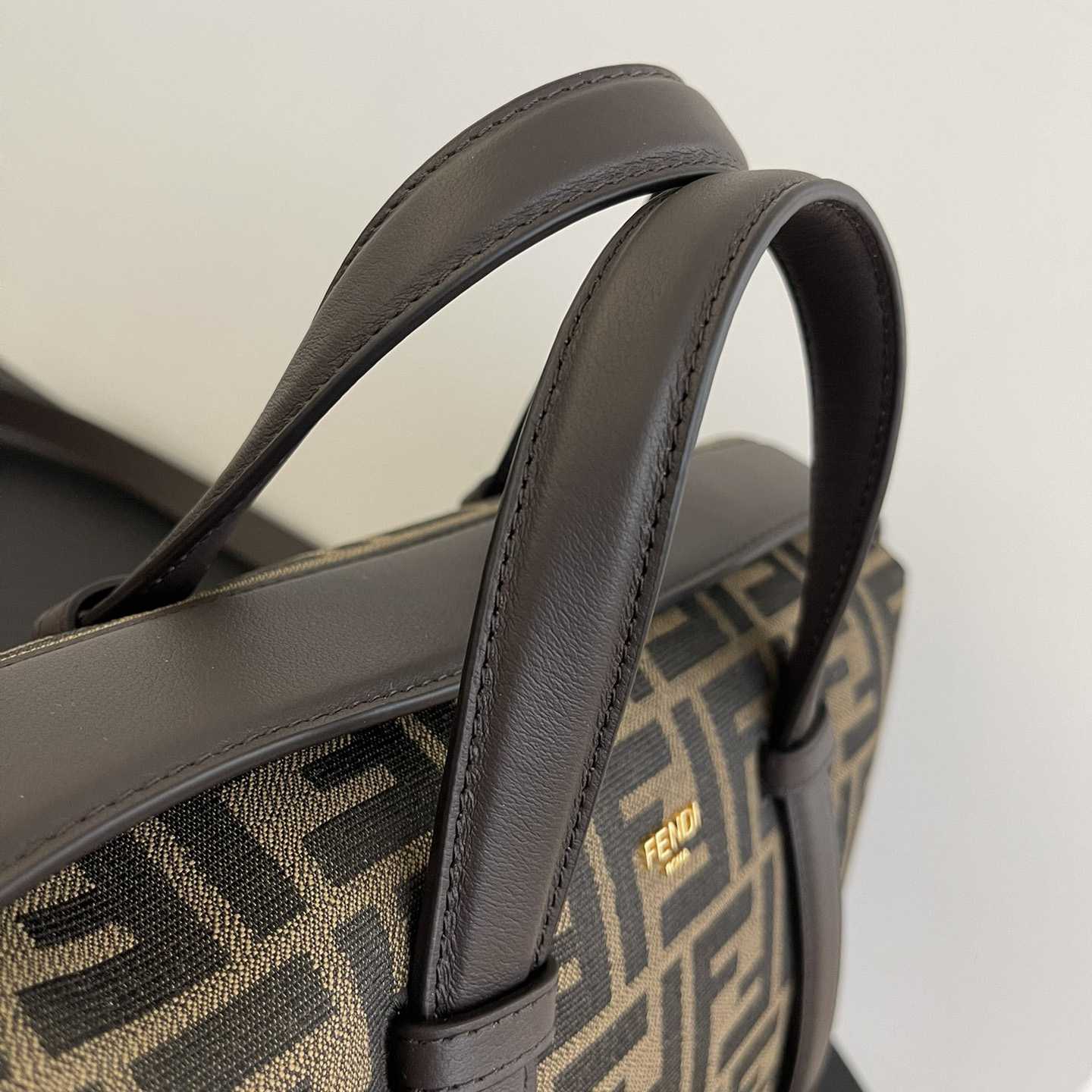 Fendi Boston 365 Brown FF jacquard fabric bag - 