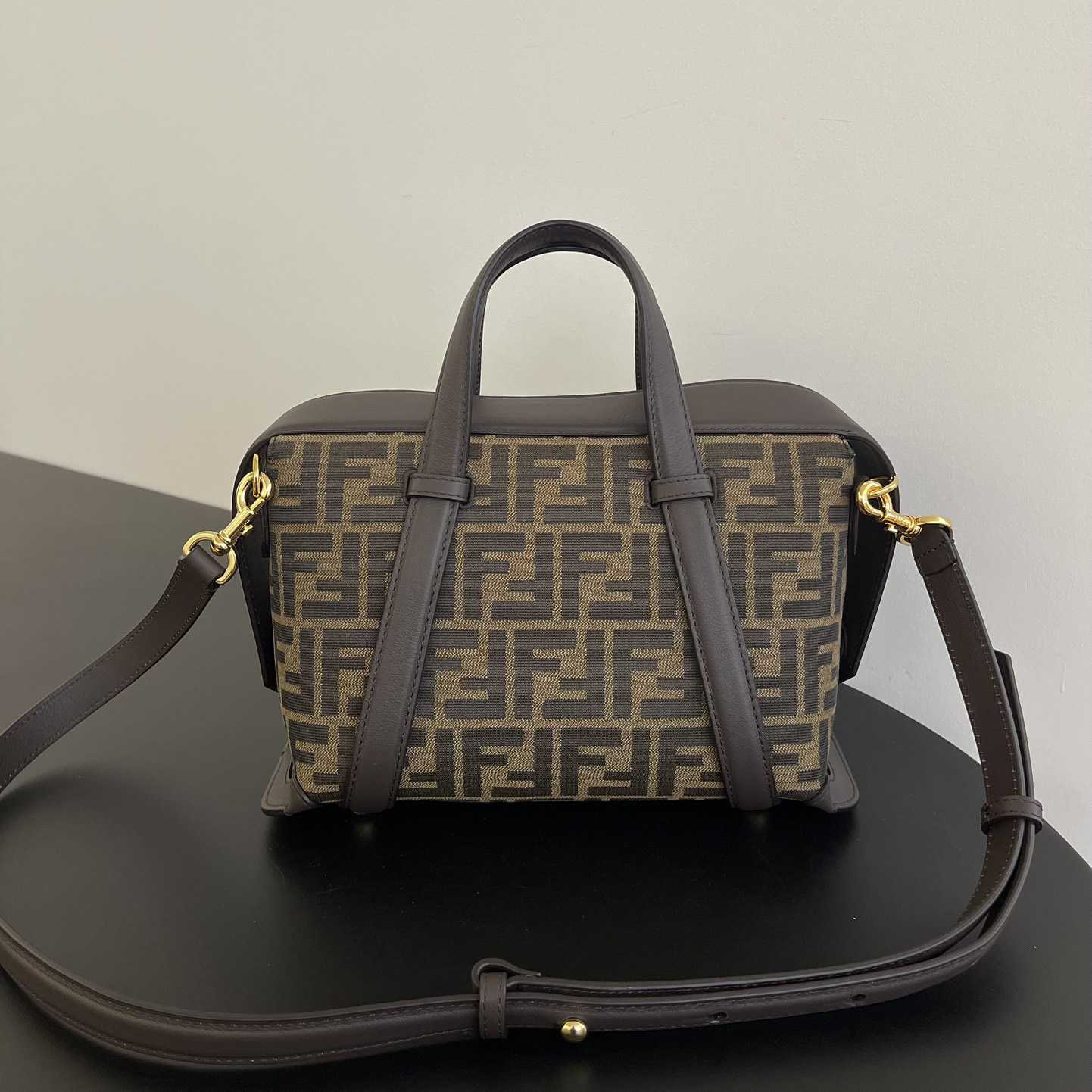 Fendi Boston 365 Brown FF jacquard fabric bag - 