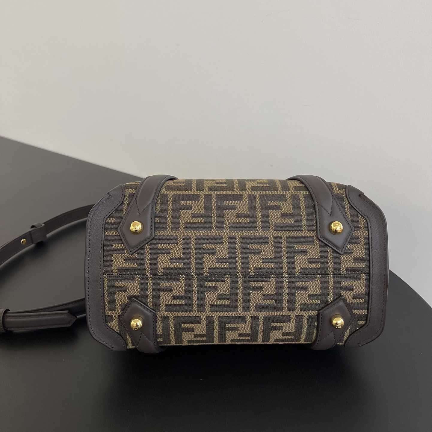 Fendi Boston 365 Brown FF jacquard fabric bag - 