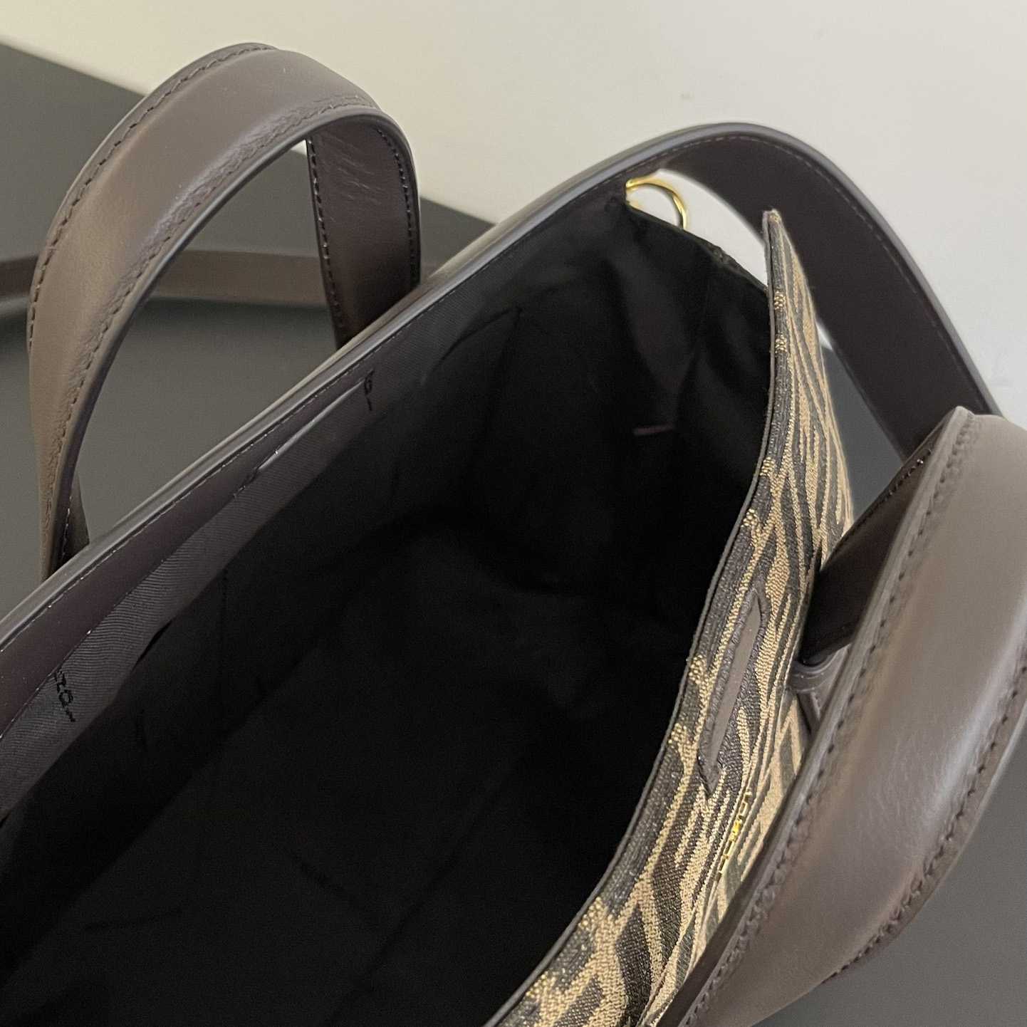 Fendi Boston 365 Brown FF jacquard fabric bag - 