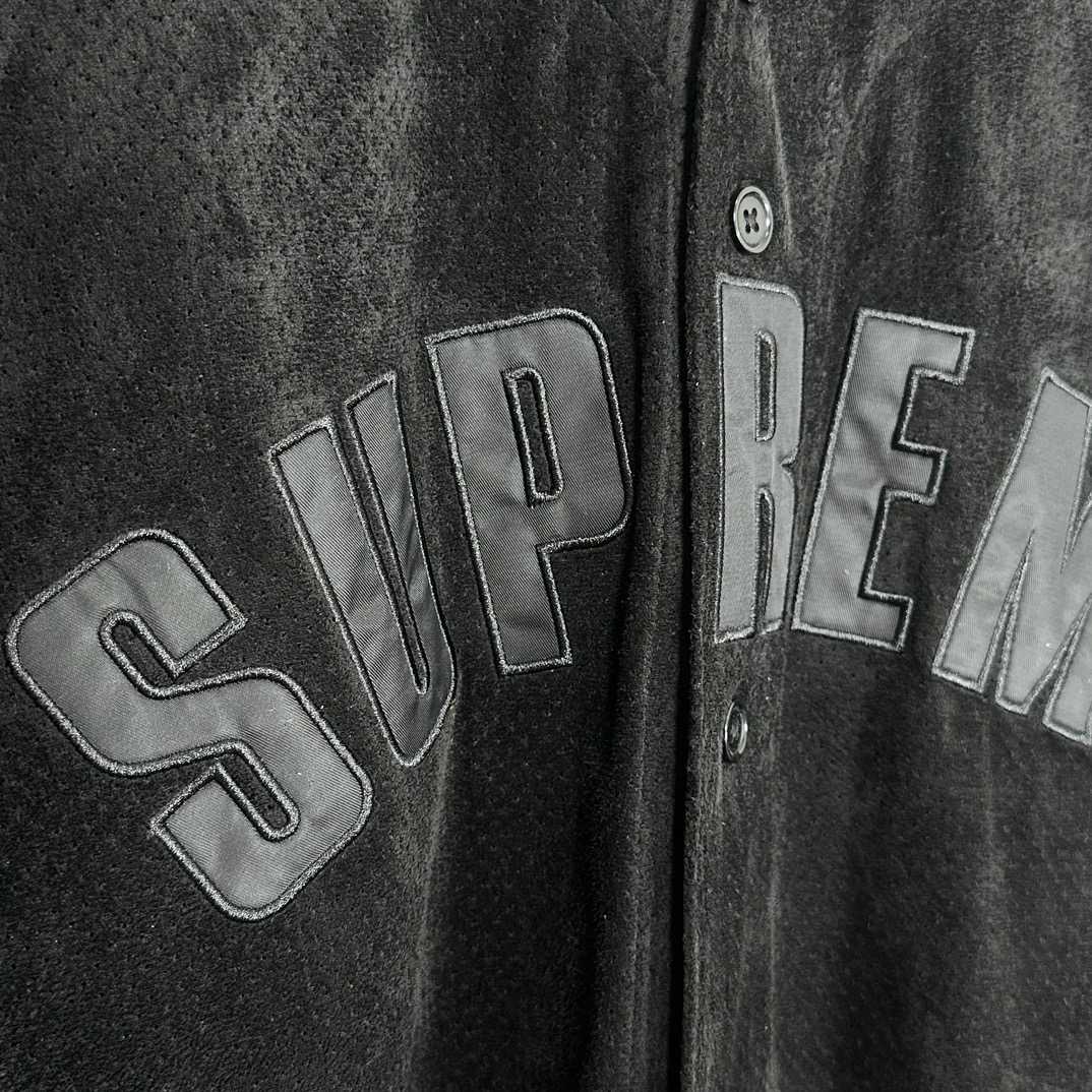 Supreme Ultrasuede Mesh Baseball Jersey - 