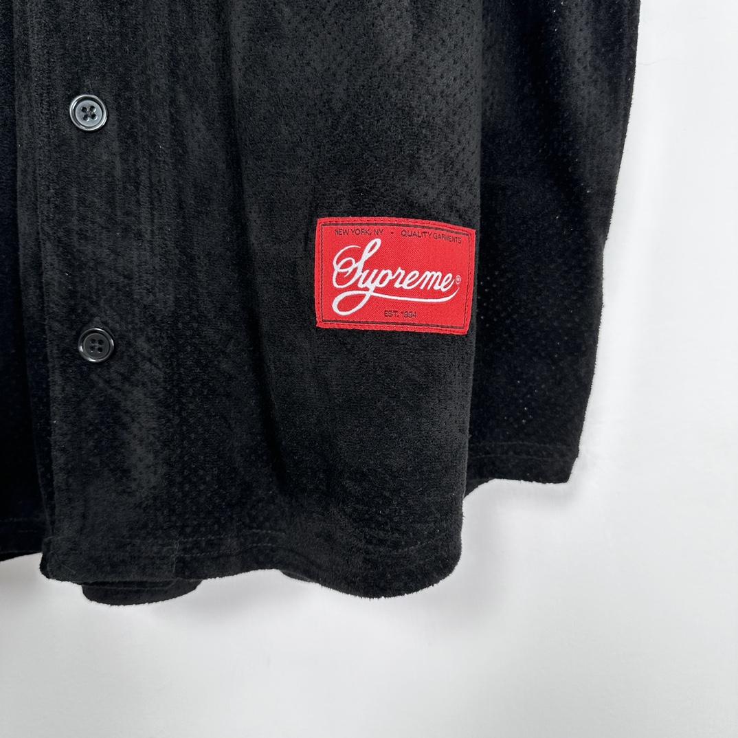 Supreme Ultrasuede Mesh Baseball Jersey - 