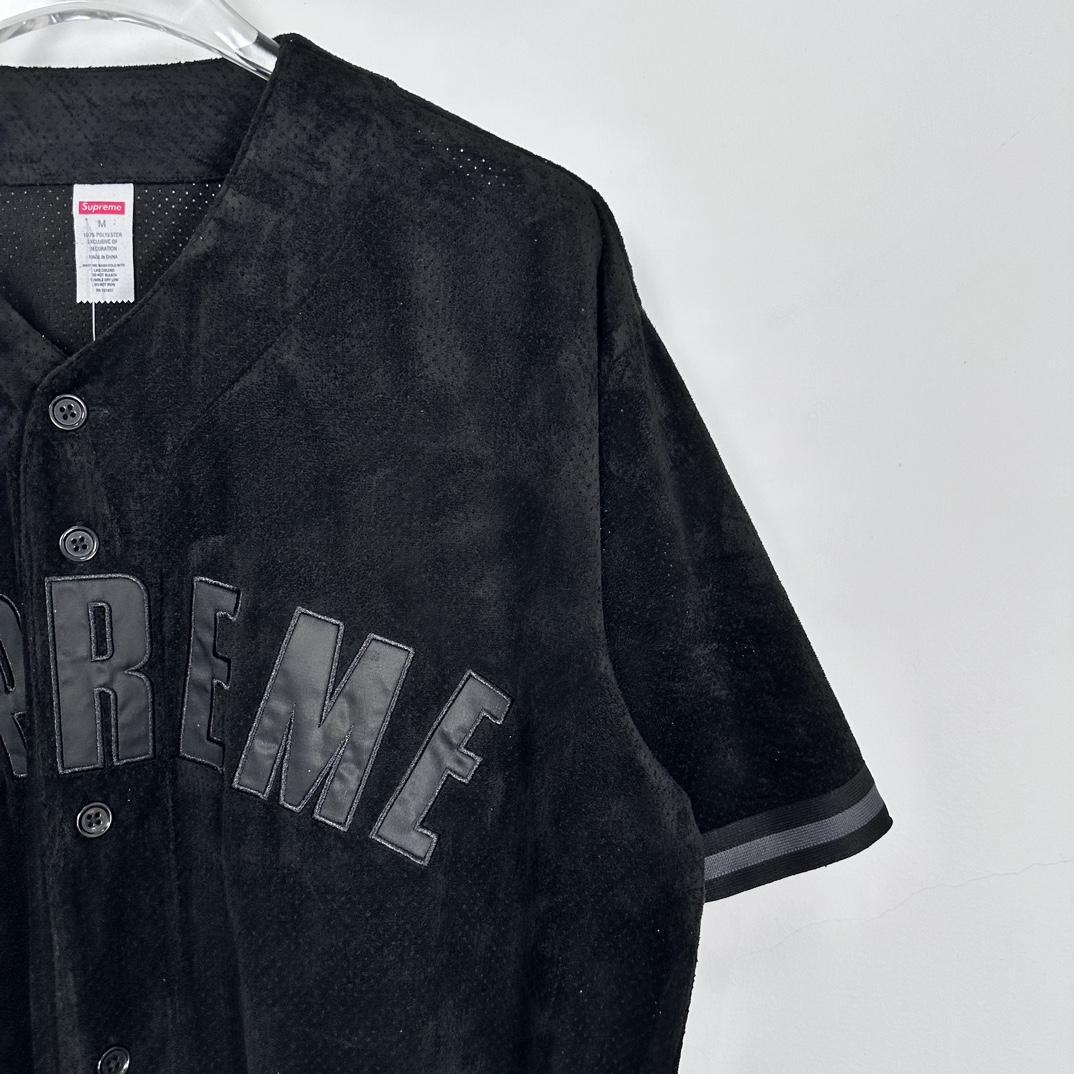 Supreme Ultrasuede Mesh Baseball Jersey - 