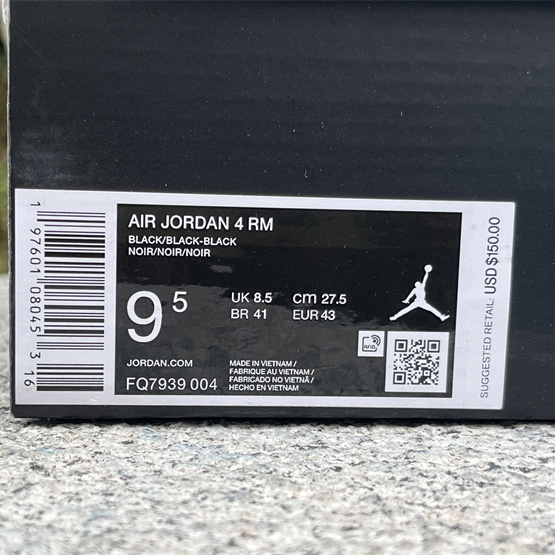 Air Jordan 4 RM “Black Cat” Sneakers     FQ7939-004 - 